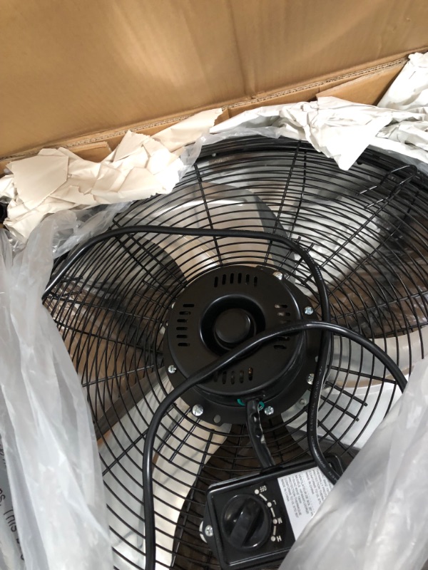 Photo 3 of HealSmart 20 Inch 3-Speed High Velocity Heavy Duty Metal Industrial Floor Fans Quiet for Home, Commercial, Residential, and Greenhouse Use, Outdoor/In
