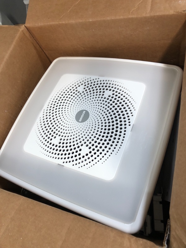 Photo 2 of **Parts Only** Non Functional**Broan-NuTone Bathroom Exhaust Fan, LED Light, and Bluetooth Speaker, 110 CFM, 1.5 Sones, White
