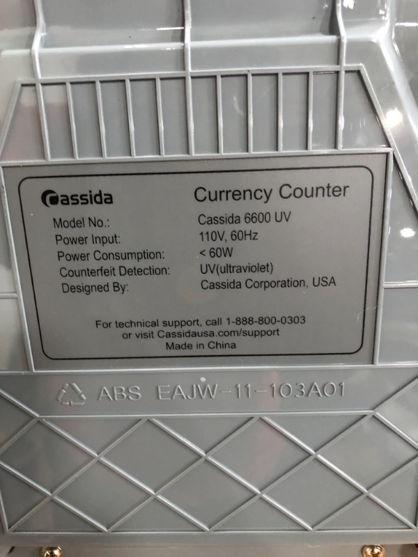 Photo 2 of Cassida 6600 UV Currency Counter with ValuCount