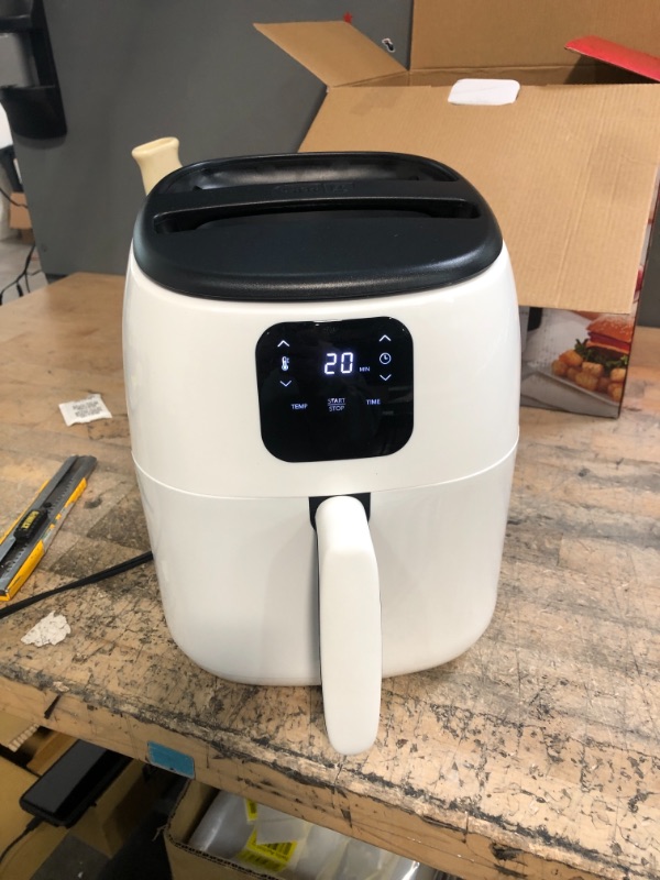 Photo 2 of DASH Tasti-Crisp™ Digital Air Fryer with AirCrisp® Technology, Custom Presets, Temperature Control, and Auto Shut Off Feature, 2.6 Quart - White
