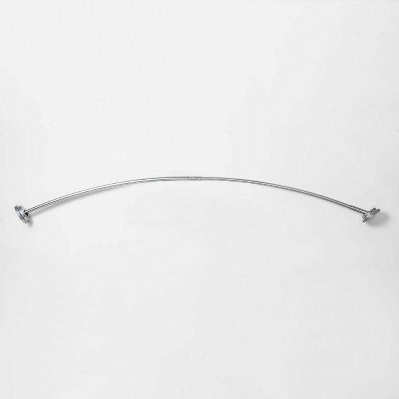 Photo 1 of 72" Dual Mount Curved Steel Shower Curtain Rod with Tiered End Cap - Made by Design™
