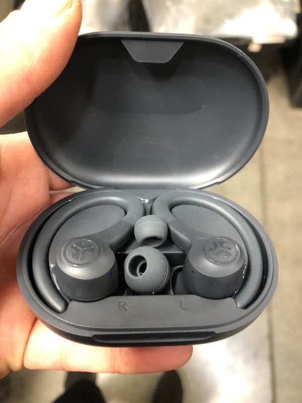 Photo 3 of JLab Go Air Sport - Wireless Workout Earbuds Featuring C3 Clear Calling, Secure Earhook Sport Design, 32+ Hour Bluetooth Playtime, and 3 EQ Sound Settings (Graphite/Black)