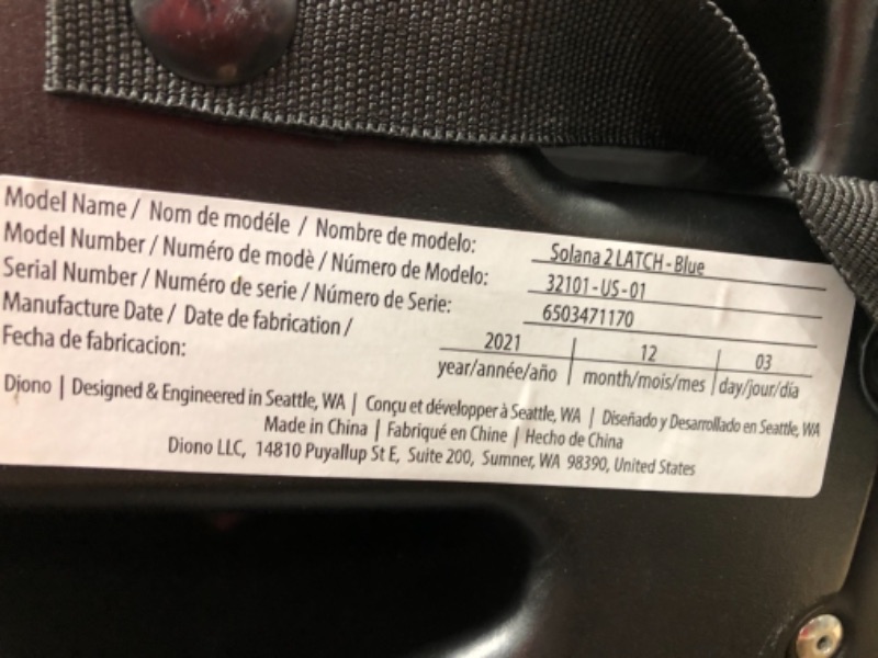 Photo 2 of Diono Solana 2 XL, Dual Latch Connectors, Lightweight Backless Belt-Positioning Booster Car Seat, 8 Years 1 Booster Seat, Blue 2019 LATCH Connect Single Blue