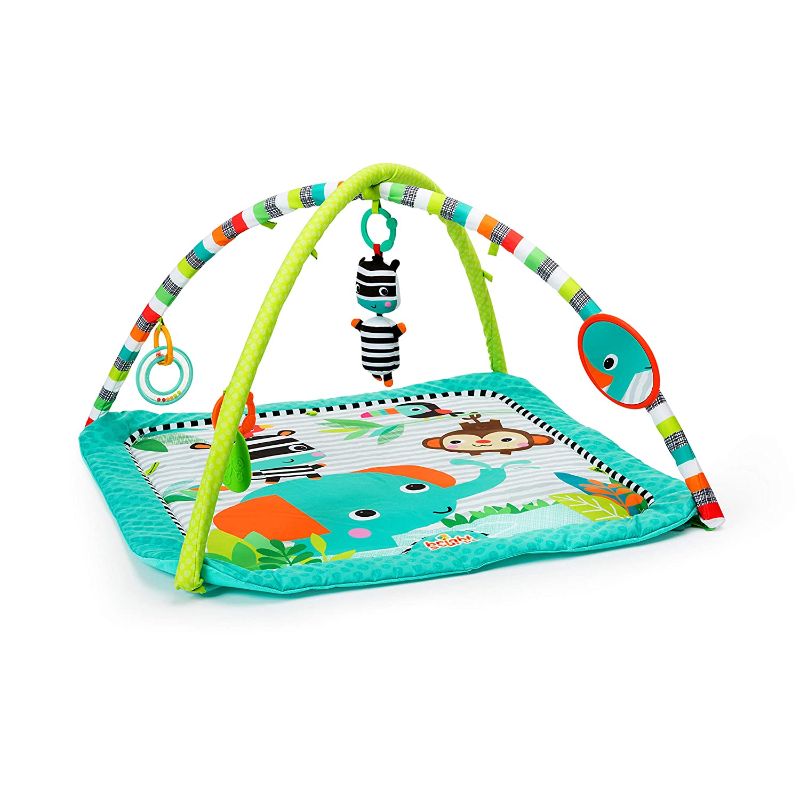Photo 1 of Bright Starts Zig Zag Safari Activity Gym and Play Mat with Take-Along Toys, Ages Newborn +
