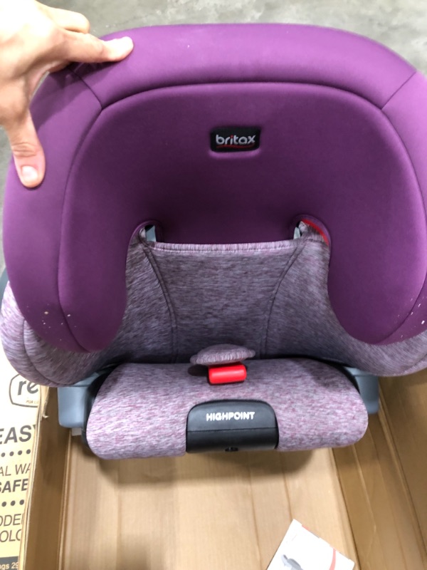 Photo 2 of Britax Highpoint 2-Stage Belt-Positioning Booster Car Seat, Mulberry - Highback and Backless Seat