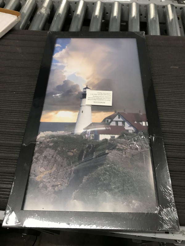 Photo 1 of 11x22 Black Gallery Picture Frame - Newspaper Media Cover - Includes Attached Hanging Hardware and Plexiglass Front - Display Pictures Assorted Media
