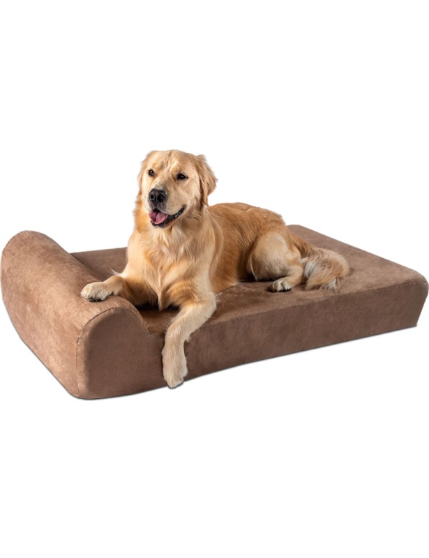 Photo 1 of Big Barker 7" Orthopedic Dog Bed with Pillow-Top (Headrest Edition) | Dog Beds Made for Large, Extra Large & XXL Size Dog Breeds | Removable Durable Microfiber Cover | Made in USA