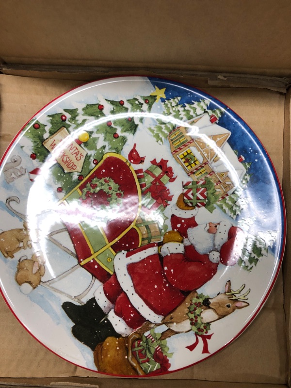 Photo 4 of Certified International Santa's Workshop 16 Pc. Dinnerware Set, Service for 4, Multicolor