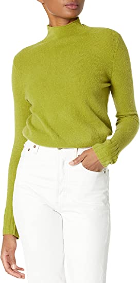 Photo 1 of Goodthreads Women's Mid-Gauge Stretch Funnel Neck Sweater, Small