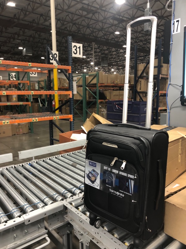 Photo 1 of Samsonite Solyte DLX Softside Expandable Luggage with Spinner Wheels, Midnight Black, Carry-On 20-Inch Carry-On 20-Inch Midnight Black