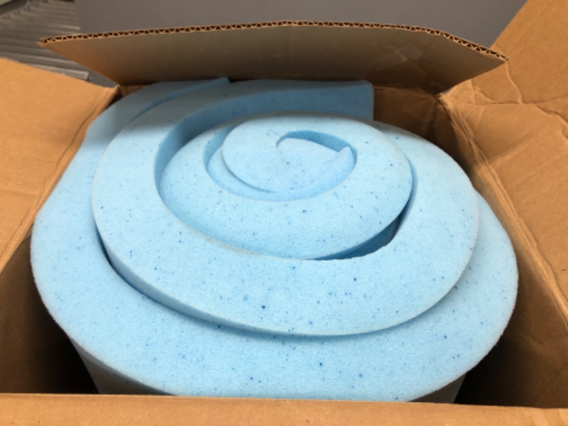 Photo 1 of Amazon Basics Cooling Gel-Infused Firm Support Mattress Topper - Alternative Latex Foam - 2-inch - Twin Twin 2" Alternative Latex