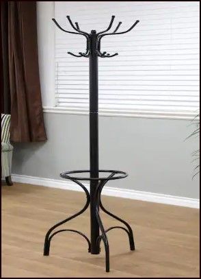 Photo 1 of Black 12-Hook Coat Rack