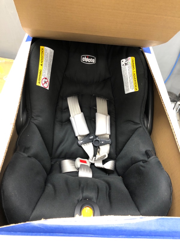 Photo 2 of Chicco KeyFit 30 ClearTex Infant Car Seat and Base, Rear-Facing Seat for Infants 4-30 lbs, Includes Infant Head and Body Support, Compatible with Chicco Strollers, Baby Travel Gear | Pewter/Grey Pewter KeyFit 30 with Cleartex Fabric