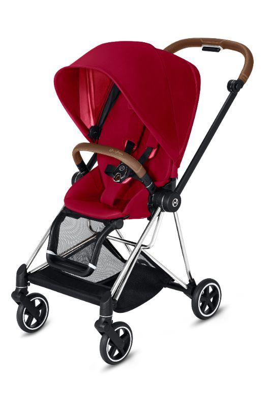 Photo 1 of Cybex Mios Stroller with Chrome/brown Frame and True Red Seat Brown/red
