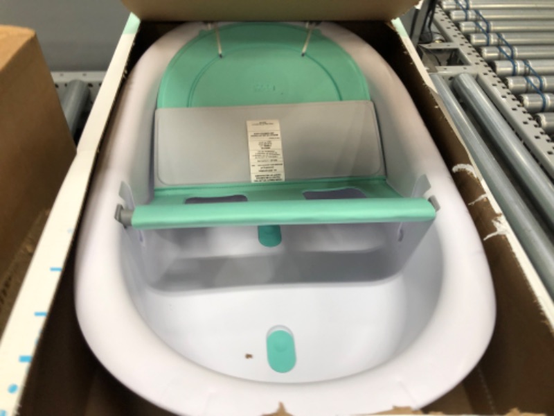 Photo 2 of 4-in-1 Grow-with-Me Bath Tub by Frida Baby Transforms Infant Bathtub to Toddler Bath Seat with Backrest for Assisted Sitting in Tub