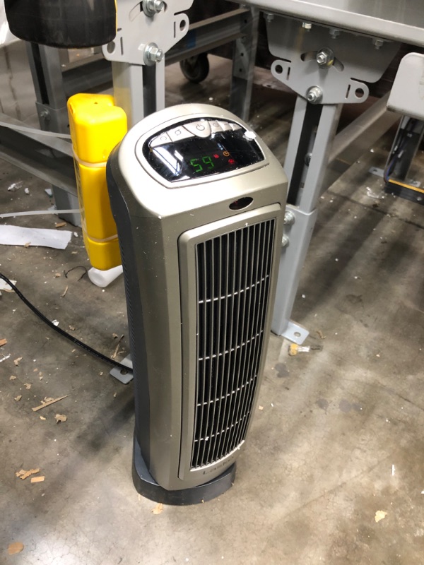 Photo 1 of Lasko 1500W Digital Ceramic Space Heater with Remote, 755320, Silver
