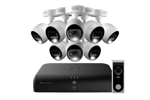 Photo 1 of **PLEASE SEE COMMENTS**
Lorex Home Security Cameras - 8 Channel Wired Outdoor House DVR Surveillance System, with 1080p Wired Doorbell Camera, Smart Motion Detection, 4K Reso

