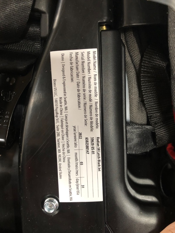 Photo 1 of Diono Radian 3R, 3-in-1 Convertible Car Seat, Rear Facing & Forward Facing, 10 Years 1 Car Seat, Slim Fit 3 Across, Jet Black
