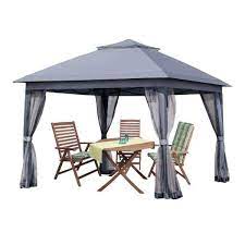 Photo 1 of 11 ft. x 11 ft. Grey Pop Up Gazebo