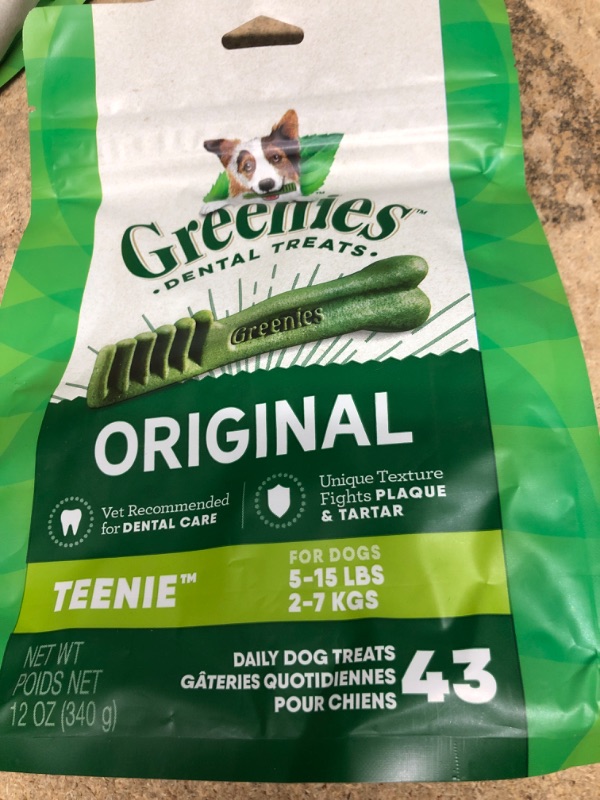 Photo 3 of *** BB MAY 14, 2024 *** GREENIES Original TEENIE Dog Dental Chews - 12 Ounces 43 Treats