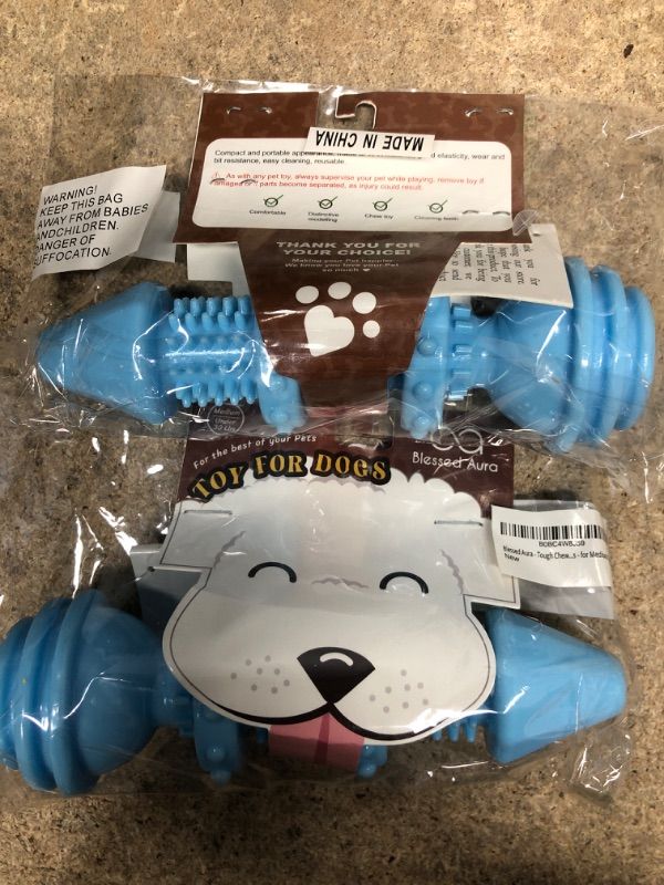 Photo 2 of 2 pk- Blessed Aura Dog Chew Toys for Aggressive Chewers - Durable Dog Teething Toys for Small/Medium & Large Breed - Rubber Dog Toys for Puppies