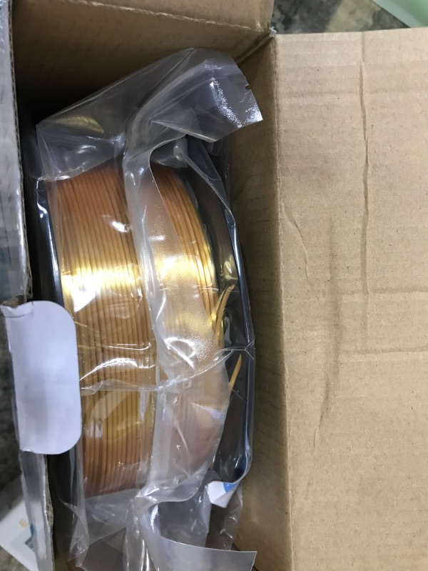 Photo 2 of BBLIFE 1.75mm Silk Metallic Gold Shiny PLA Filament, 1kg 2.2lbs 3D Printing Material, Widely Compatible for FDM 3D Printers, Easy to 3D Print