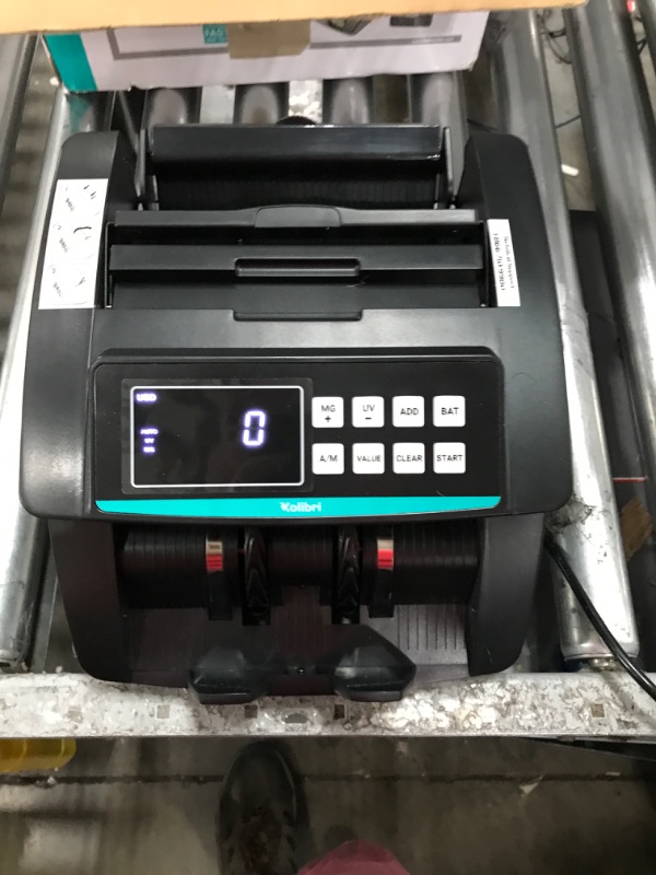 Photo 2 of Kolibri Money Counter Machine - 1,500 bills per min, advanced counterfeit detection, set up in minutes, Add and Batch Modes, Cash Counter with LCD Display,3-year warranty - 24/7 US customer support Pack of 1