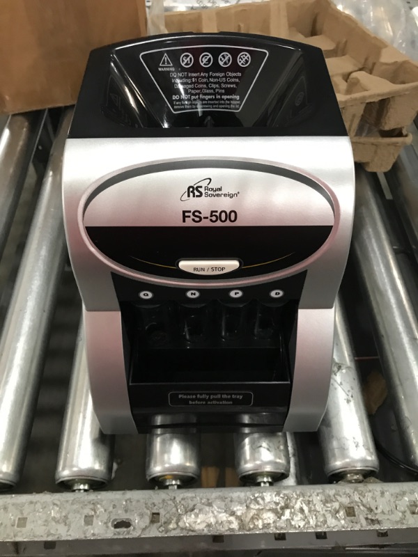 Photo 1 of Royal Sovereign, RSIFS500, FS-500 One-Row Coin Sorter, 1 Each, Gray