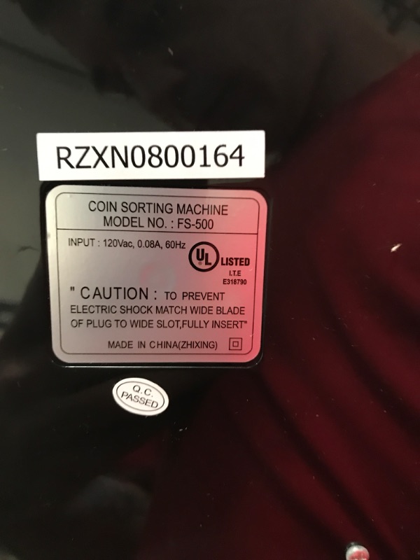 Photo 1 of Royal Sovereign, RSIFS500, FS-500 One-Row Coin Sorter, 1 Each, Gray