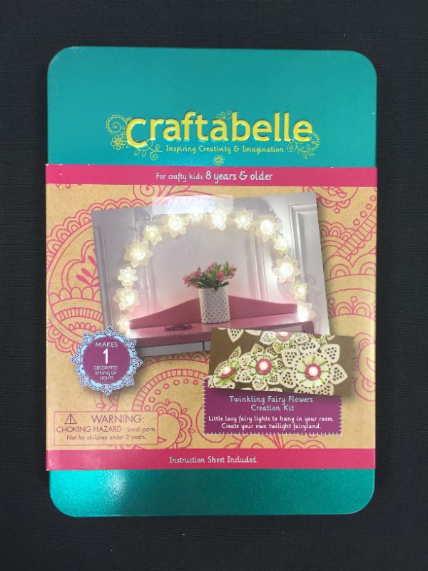 Photo 2 of Craftabelle – Twinkling Fairy Flowers Creation Kit – DIY Twinkle Lights for Bedroom – 106pc String Light Set with Accessories – DIY Arts & Crafts for Kids Aged 8 Years +
