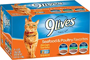 Photo 1 of 9Lives Seafood & Poultry Favorites Wet Cat Food Variety 5.5 Ounce (24 Pack)
EXP SEP 29 2022