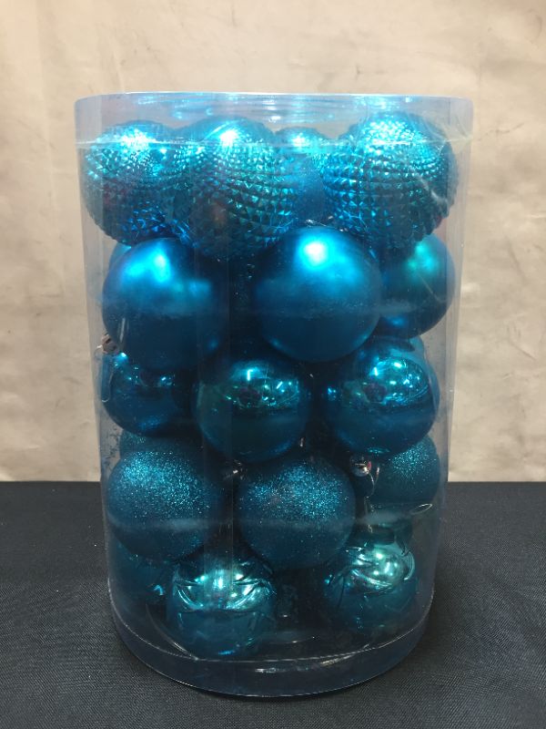 Photo 2 of SY Super Bang 60MM/2.36" Christmas Ornaments, 34PCS Christmas Ball Ornament Set for Xmas Tree, Shatterproof Decorations for Holiday, Party, Halloween, Thanksgiving, Christmas Decor - Laker Blue.
