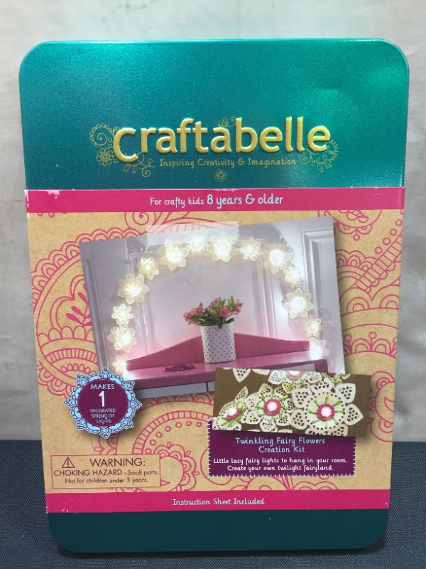 Photo 2 of Craftabelle – Twinkling Fairy Flowers Creation Kit – DIY Twinkle Lights for Bedroom – 106pc String Light Set with Accessories – DIY Arts & Crafts for Kids Aged 8 Years +
