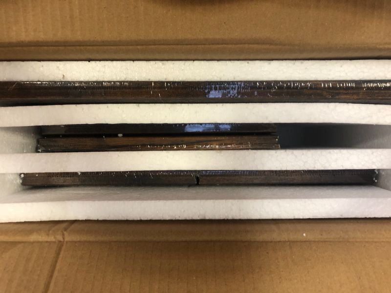 Photo 1 of Brown Picture Frame Set of One 8x10, Two 5x7, Two 4x6 Frames, Rustic Multi Size Photo Frames with Mat for Wall and Tabletop
