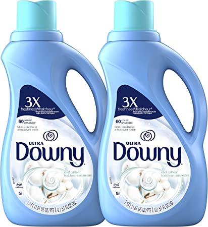 Photo 1 of Downy Ultra Laundry Fabric Softener Liquid, Cool Cotton Scent, 120 Total Loads (Pack of 2)
