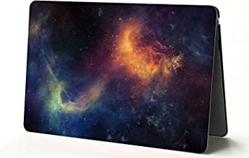 Photo 1 of KSK KAISHEK Compatible with MacBook Air 13 inch Case 2018-2021 Release Retina Display Model A2337 M1 A2179 A1932, Plastic Hard Protective Shell & Black Keyboard Cover, Space Galaxy
