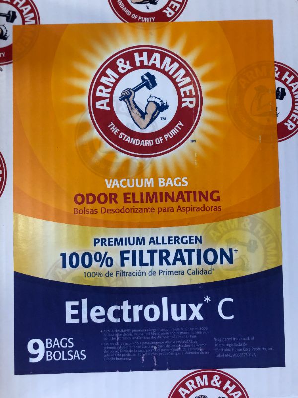 Photo 4 of ARM AND HAMMER VACUUM BAGS ODOR ELIMINATING -- 9 BAGS --