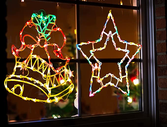 Photo 1 of AOGU Christmas Window Silhouette Lighted 16 Inch Xmas Decoration for Window Home Room Party Shop Indoor Window Light Pack of 2 (Star and Bells)
MAJOR DAMAGE TO BOX, MISSING 1 SUCTION CUP, ITEM IS FUNCTIONAL AND IS NOT DAMAGED!