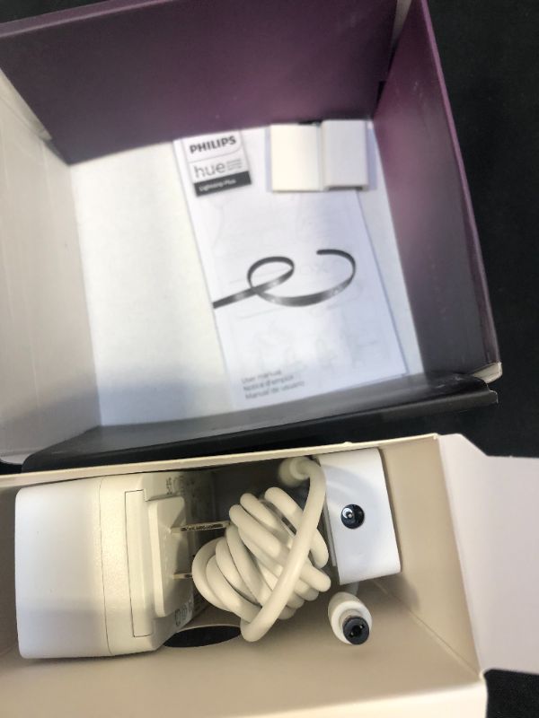 Photo 1 of Philips Hue Bluetooth Smart Lightstrip Plus 2m/6ft Base Kit with Plug, (Voice Compatible with Amazon Alexa, Apple Homekit and Google Home)

