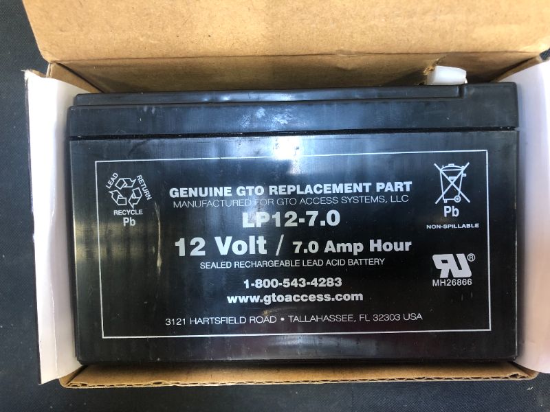 Photo 1 of 12 VOLT 7.0 AMP HOUR BATTERY