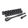 Photo 1 of 3/8 in. Drive 100-Position Ratchet and Universal SAE/Metric Socket Wrench Set (20-Piece)
