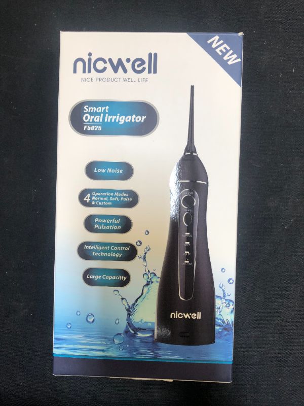 Photo 3 of Water Dental Flosser Cordless for Teeth - Nicwell 4 Modes Dental Oral Irrigator, Portable and Rechargeable IPX7 Waterproof Powerful Battery Life Water Teeth Cleaner Picks for Home Travel
