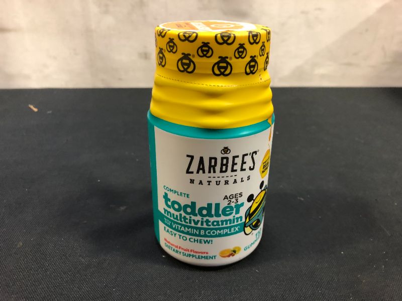Photo 2 of Zarbee'S Toddler Vitamins, Complete Multivitamin With Vitamin A, C, D3 & B-Complex, Easy To Chew, Gluten, Soy, Nut & Dairy Free, Natural Fruit Flavors, 2-3 Years, 110 Count EXPIRES 9/2022
