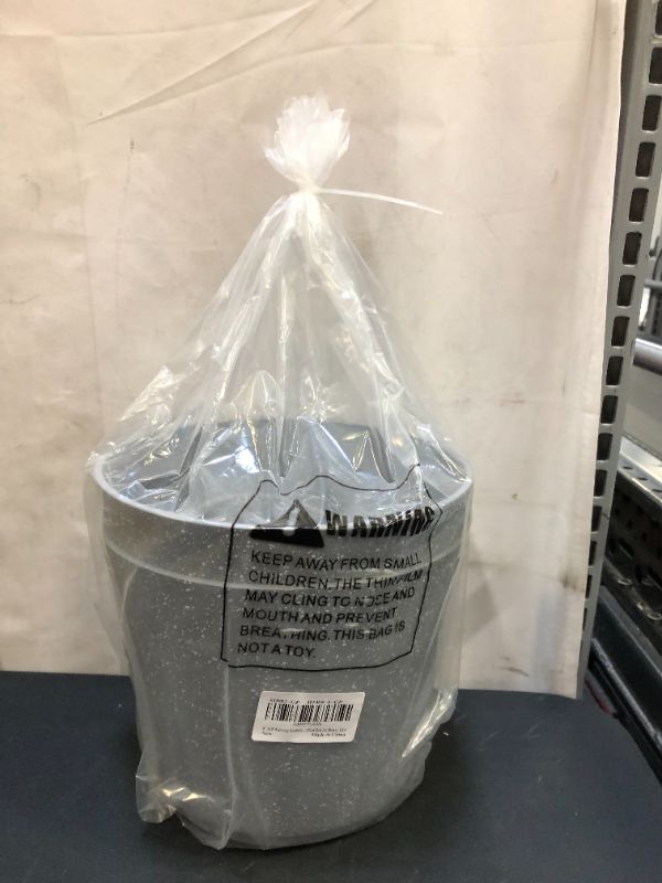 Photo 1 of 8 inch Self Watering Planters, Speckles Plant Pots with High Drainage Holes and Saucers for Indoor Plants and Flowers, Grey
