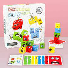 Photo 1 of Face Change Rubik's Cube Interactive Toy Wooden Blocks For 36 Month+
