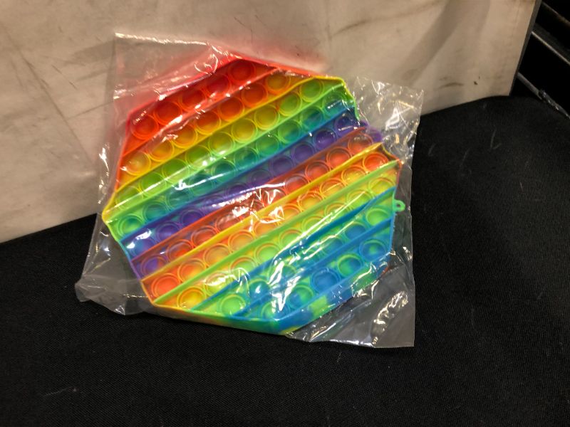 Photo 2 of 2 Packs Jumbo Toy for Kids Adult, Giant Huge Large Mega Big Press Pop Poppop Poop Popper Po it Sensory Austim Anxiety ADHD Stress Relie Game Square Octagon Tie dye Rainbow
