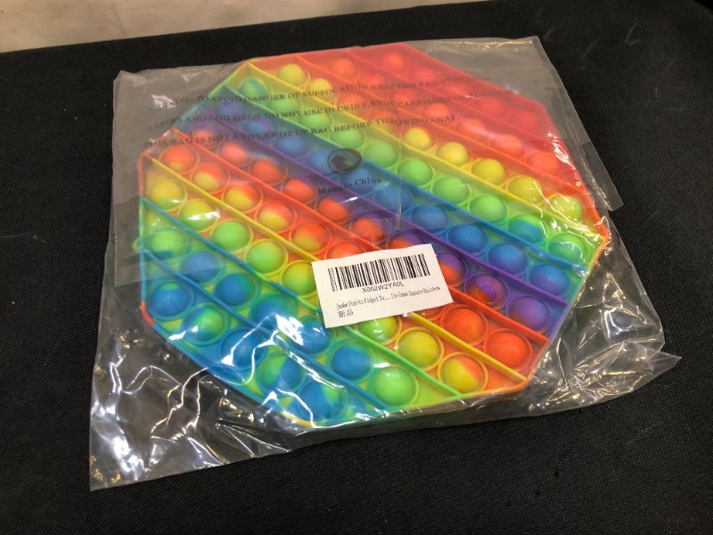 Photo 3 of 2 Packs Jumbo Toy for Kids Adult, Giant Huge Large Mega Big Press Pop Poppop Poop Popper Po it Sensory Austim Anxiety ADHD Stress Relie Game Square Octagon Tie dye Rainbow
