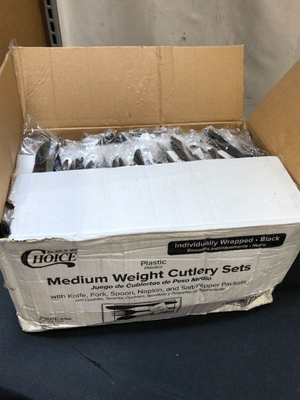 Photo 1 of 250 Count Knife/Fork/Spoon/Napkin/Salt & Pepper Packets 