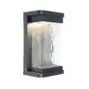 Photo 1 of 1 Light Black Integrated LED Outdoor Wall Lantern Sconce
