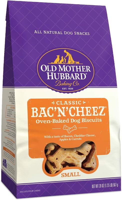 Photo 1 of 2 pack---exp date 06-2023  Old Mother Hubbard Classic Bacon Dog Treats, for Small Dogs 1.25 lb each bag
